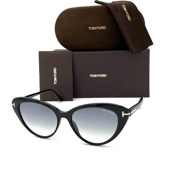 Tom Ford HARLOW  FT0869 01B Black / Smoke Gradient 56mm Sunglasses TF0869 - Picture 2 of 4
